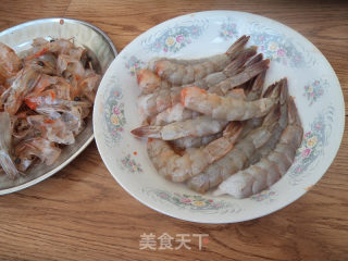 大虾烧韭菜的做法步骤：3