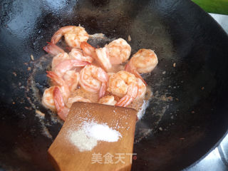 大虾烧韭菜的做法步骤：10