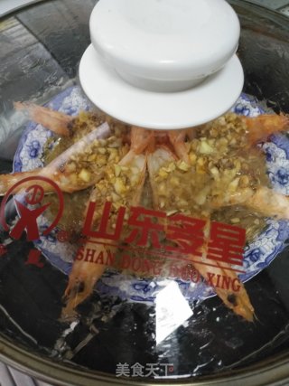 美食―蒜蓉粉丝蒸开背虾的做法步骤：9
