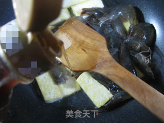 老豆腐烧鲜虾的做法步骤：6