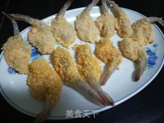 自制零食一一油炸黄金虾的做法步骤：8