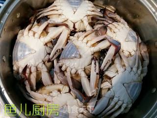 双豆梭子蟹（七星伴月）──“鱼儿厨房”私房菜的做法步骤：4