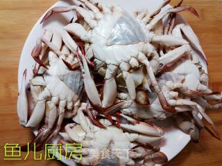双豆梭子蟹（七星伴月）──“鱼儿厨房”私房菜的做法步骤：5