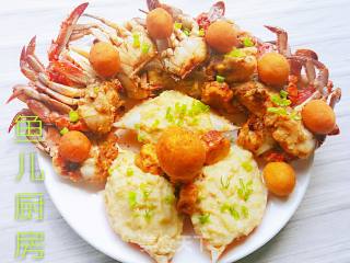 双豆梭子蟹（七星伴月）──“鱼儿厨房”私房菜的做法步骤：31