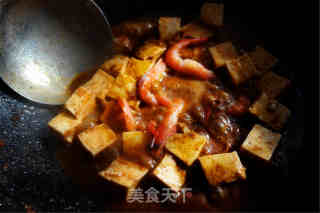 沙茶虾子煨豆腐的做法步骤：8