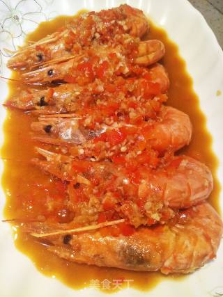 红椒蒜蓉阿根廷龙虾的做法步骤：5