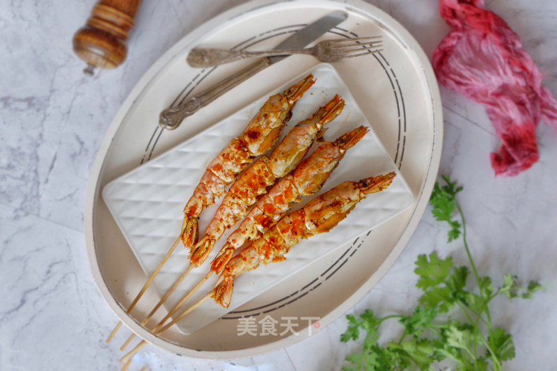 煎烤多味红虾的做法