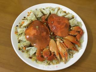 八宝饭蒸青蟹的做法步骤：15