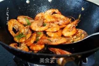 葱姜炒虾的做法步骤：5
