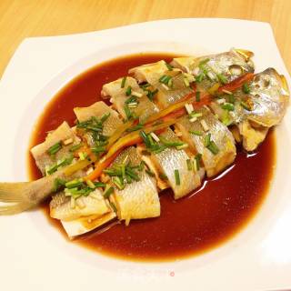 豆腐蒸黄鱼的做法步骤：14