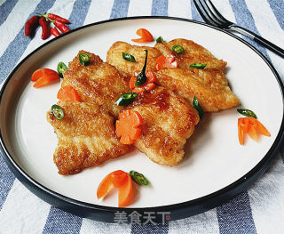 沙拉汁焗煎巴沙鱼的做法步骤：10