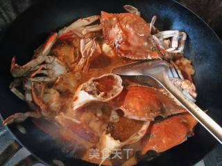 红烧梭子蟹的做法步骤：2
