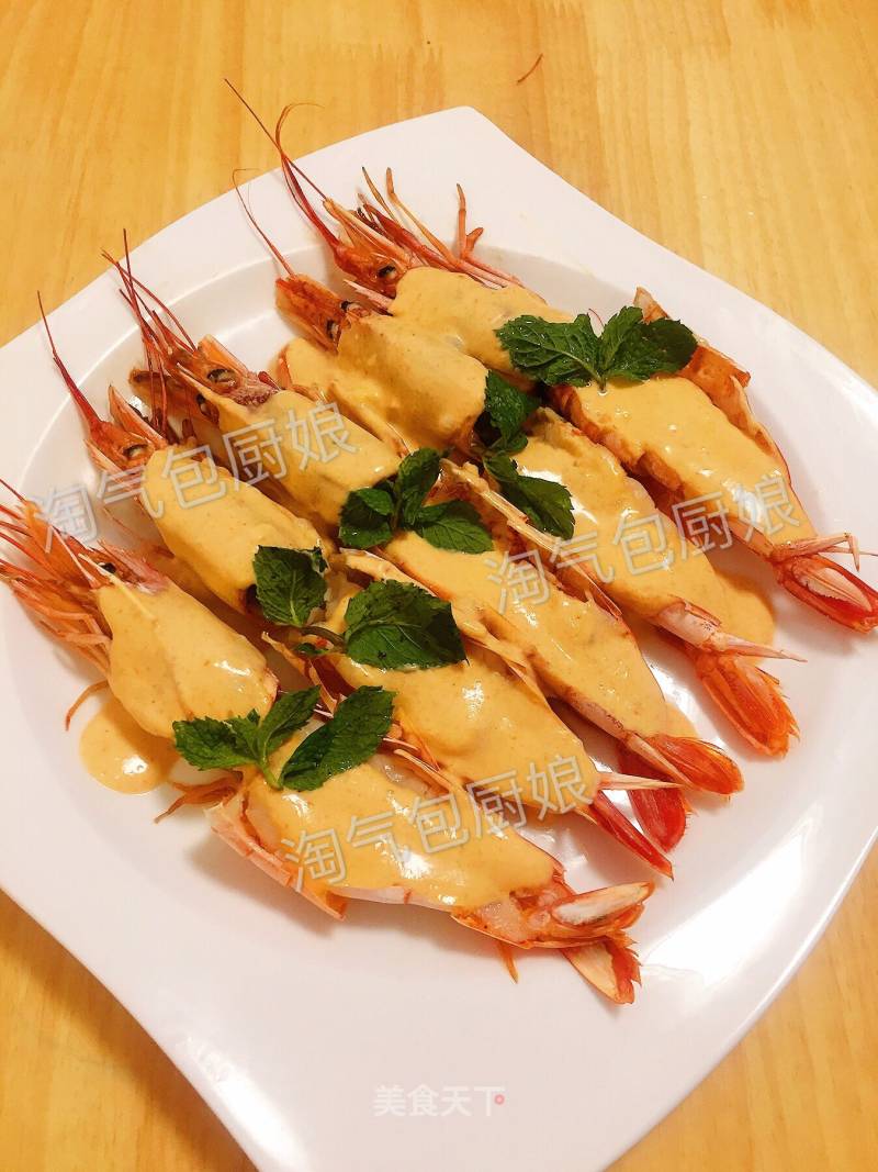 泰式咖喱椰香大红虾（健康无油）的做法