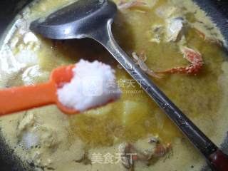 咖喱螃蟹土豆汤的做法步骤：8