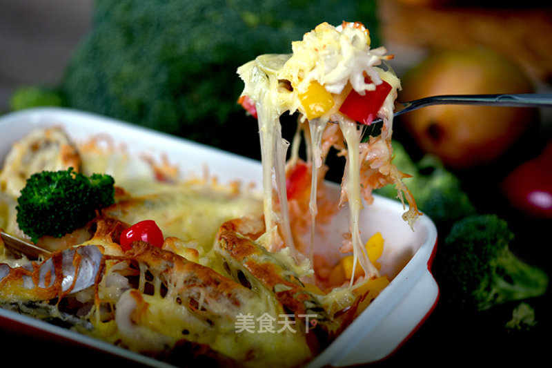 德普烤箱食谱——海鲜焗饭的做法