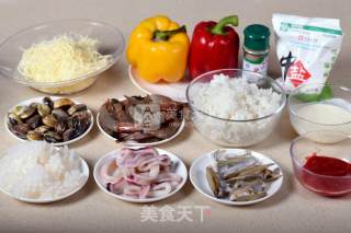 德普烤箱食谱——海鲜焗饭的做法步骤：1