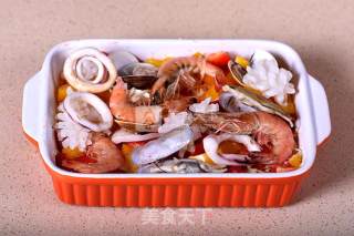 德普烤箱食谱——海鲜焗饭的做法步骤：7
