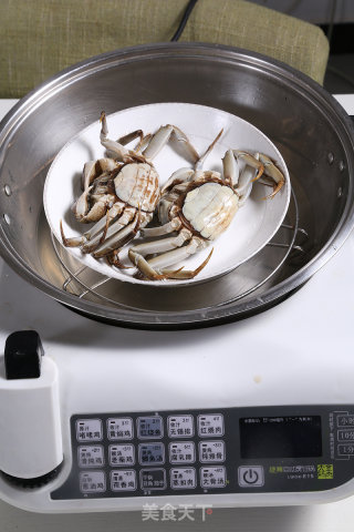 清蒸河蟹—自动烹饪锅食谱的做法步骤：3