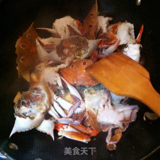 炒花蟹的做法步骤：7