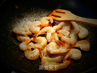 五彩椒盐虾（免炸版本）的做法步骤：4