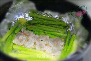 C妈私房之选——平底锅也可以做的芦笋焗大虾的做法步骤：5