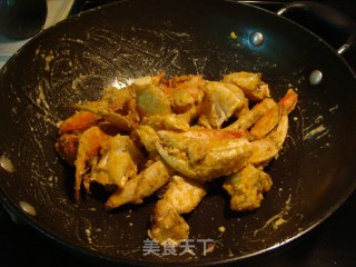 家庭宴客菜“金沙螃蟹”的做法步骤：9
