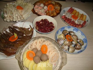 【蔬菜海鲜涮涮锅】---好吃健康不油腻，再吃也不发胖哦的做法步骤：14