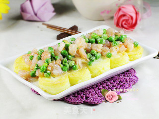 豌豆虾仁烩玉子豆腐的做法步骤：12