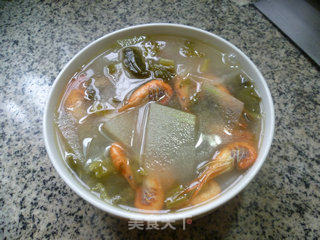 咸菜河虾冬瓜汤的做法步骤：12