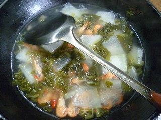 咸菜河虾冬瓜汤的做法步骤：11