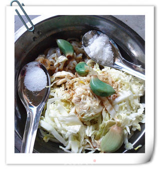 腊八蒜菜心拌海蜇的做法步骤：6
