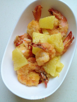 菠萝咕噜虾的做法步骤：9