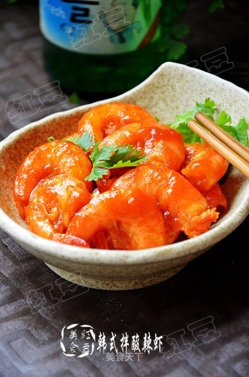 韩式拌酸辣虾的做法