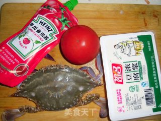 鲜香无比——番茄豆腐蟹的做法步骤：1