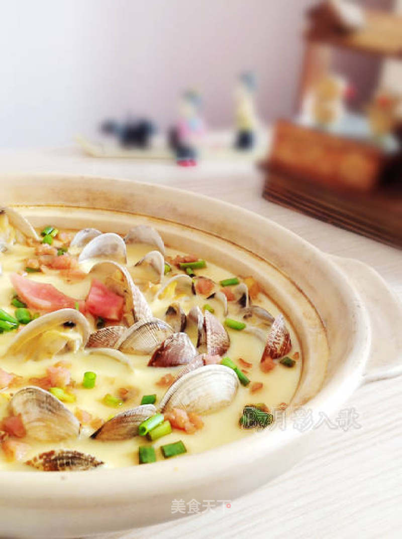 蛤蜊蒸蛋----三个鸡蛋搞定简简单单的奢华菜的做法
