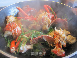 姜葱炒澳洲龙虾的做法步骤：8