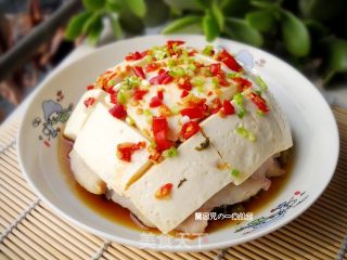 雪菜蒸鱼豆腐的做法步骤：16
