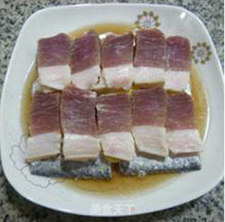 咸肉蒸带鱼的做法步骤：8