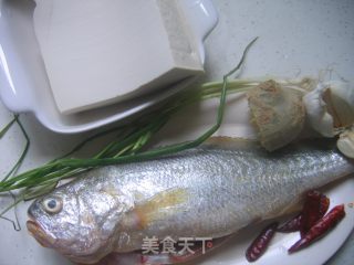 【鲁菜】黄鱼炖豆腐的做法步骤：1