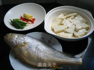 黄鱼豆腐煲的做法步骤：1
