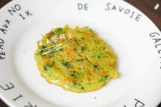 鳕鱼蔬菜米饼 宝宝辅食，青菜叶+胡萝卜+ 豇豆+鸡蛋+米饭的做法步骤：8