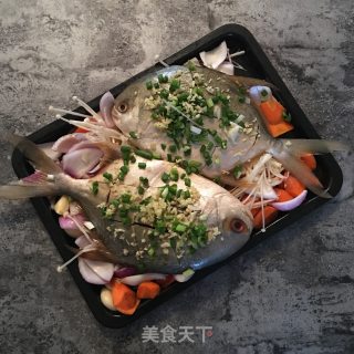 原创|健身减脂杂蔬烤海鱼的做法步骤：6