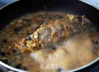 肉丁榨菜烧黄花鱼的做法步骤：10