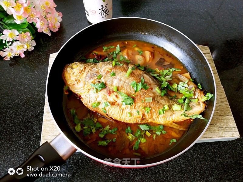 平底锅炖大黄花鱼的做法