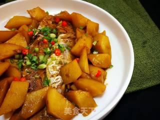 红衫鱼焖土豆的做法步骤：11