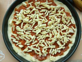 #花样美食#金枪鱼火腿披萨的做法步骤：15