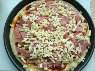 #花样美食#金枪鱼火腿披萨的做法步骤：20