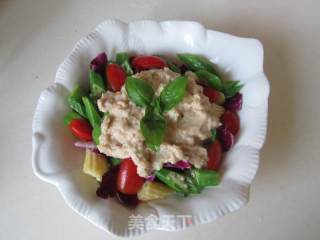 金枪鱼黄秋葵蔬菜沙拉的做法步骤：8