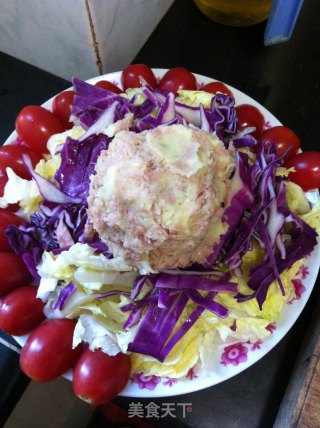 金枪鱼土豆泥生菜沙拉-自己在家也能做出大牌沙拉的味道-的做法步骤：7