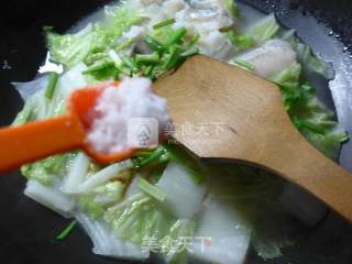 白菜煮虾潺的做法步骤：7